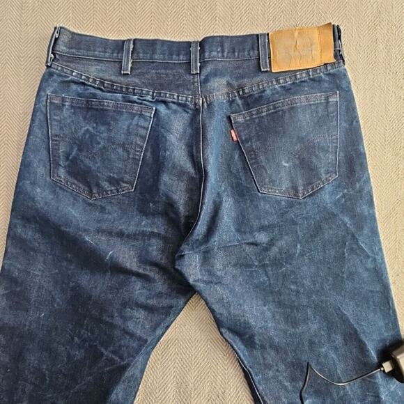 Levi's Jeans Men's W38 L32 501 Dark Wash 8% Metallic Thread PC9-00501-2749 - Picture 13 of 16